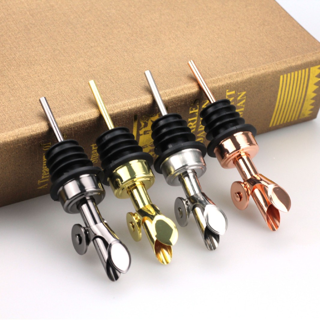 Bitters Bottle Set - 304 สแตนเลสสตีลน้ํามันมะกอกหมวก Dispenser Spout ซอสน้ําส้มสายชูเปิดอัตโนมัติ Pourer