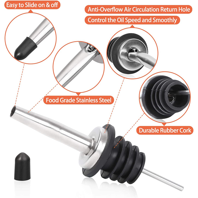 4 ชิ้นสแตนเลสสตีลคลาสสิกขวด Po - Speed Pourer Cap บทวิจารณ์และราคา